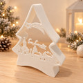 Diorama Sapin de Noël "Village Hivernal" – Décoration 3D