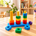 Jeu d'Encastrement et Vissage 3D – L'Atelier de Motricité Fine