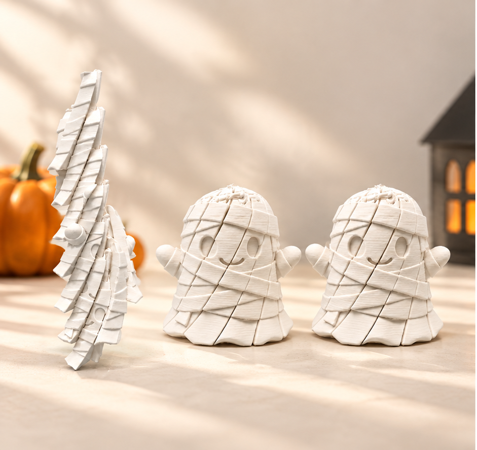 Fidget Fantôme Momie Articulé – Le Compagnon Anti-Stress d'Halloween