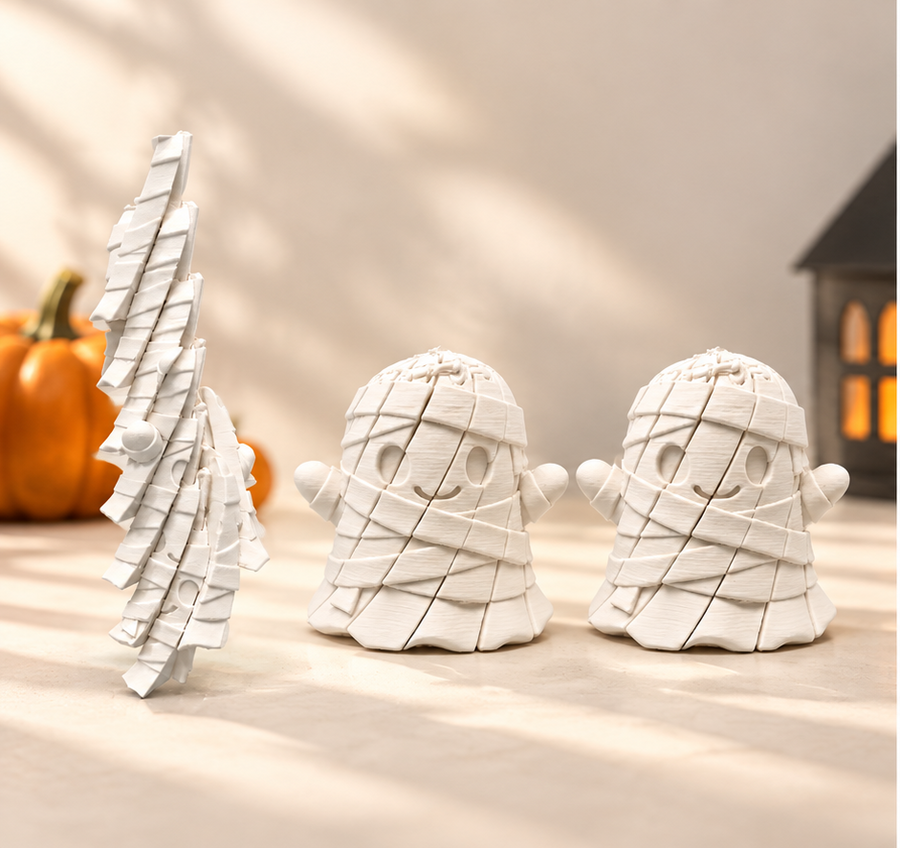 Fidget Fantôme Momie Articulé – Le Compagnon Anti-Stress d'Halloween