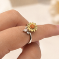 Bague Anti-Stress Tournante Tournesol – Sérénité & Fidget Sensoriel
