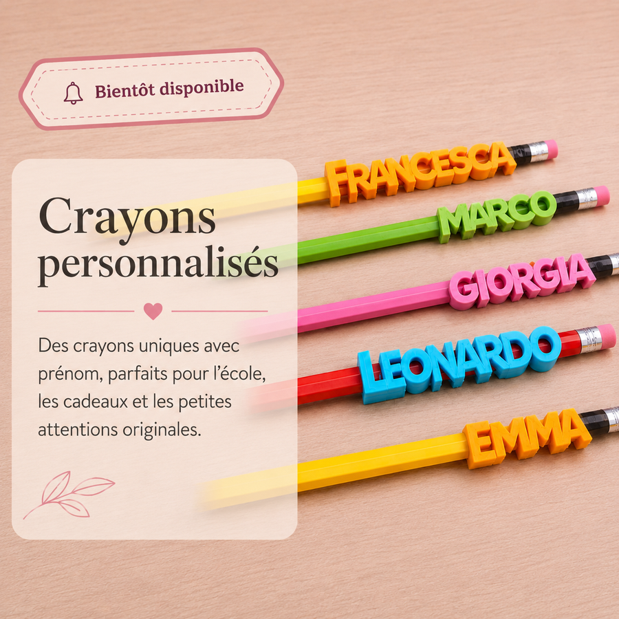 Crayons personnalisés avec prénom