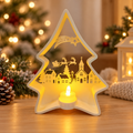 Diorama Sapin de Noël "Village Hivernal" – Décoration 3D
