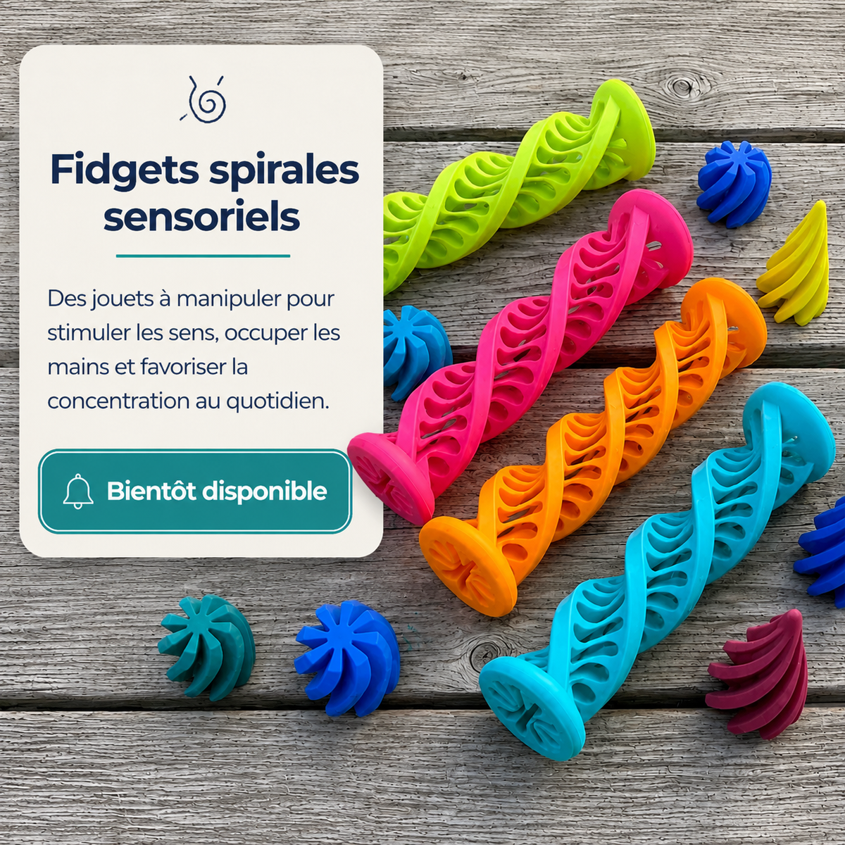 Fidgets spirales sensoriels